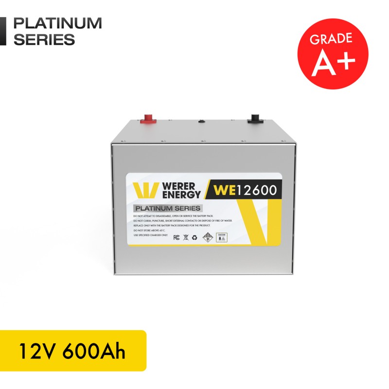 600 AH | 12V LiFePO4 Lityum Demir Fosfat Batarya/Akü – Bluetooth/Wifi