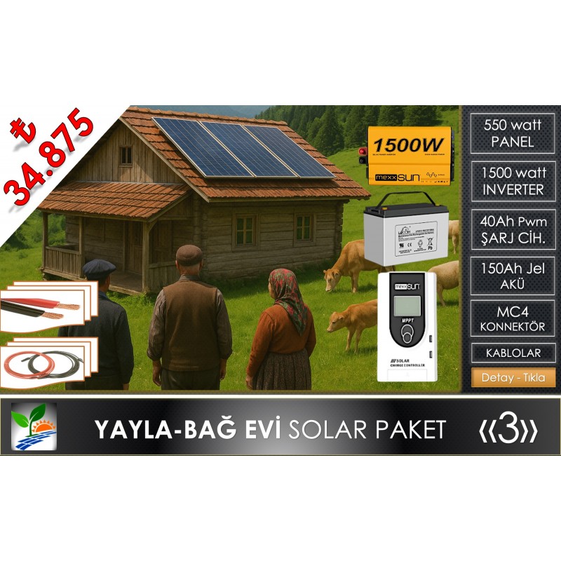YAYLA BAĞ EVİ SOLAR PAKET | PKT:3
