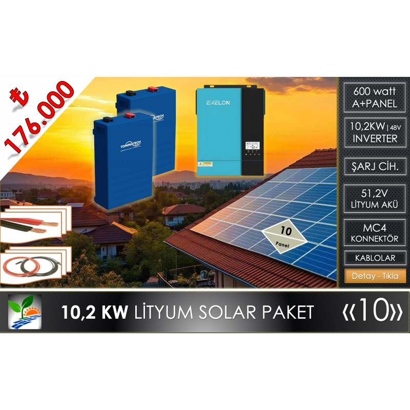 10,2 KW LİTYUM PAKET | PKT10